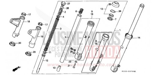GABEL, VORNE CM125CC de 1982
